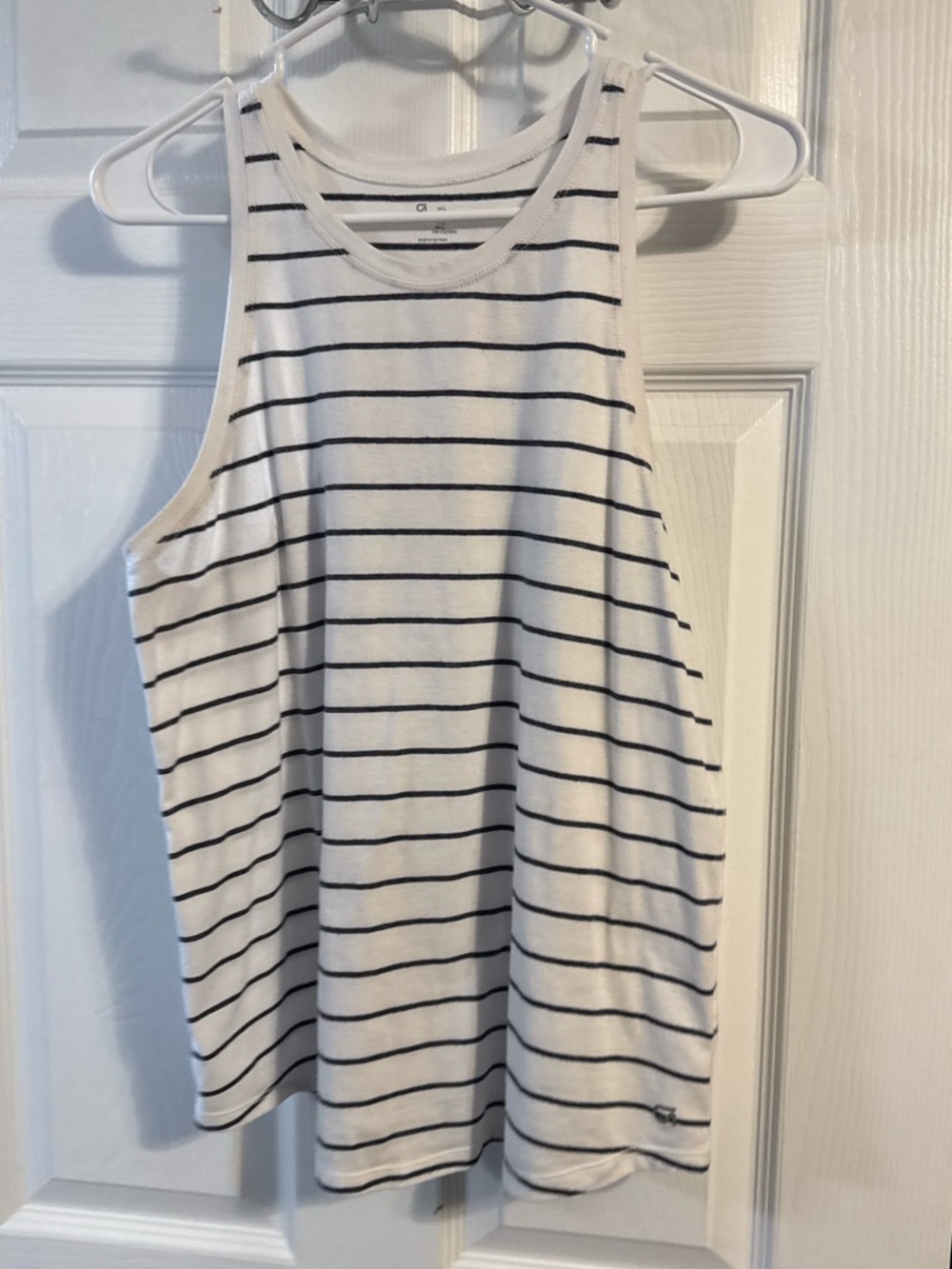 GAP White Tank Top with Black Stripes